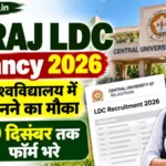 CURAJ LDC Vacancy 2026: राजस्थान केंद्रीय विश्वविद्यालय में LDC बनने का मौका, 10 दिसंबर तक फॉर्म भरे